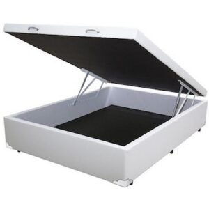 Base Box Casal Baú Corino Branco - BIOSTAR
