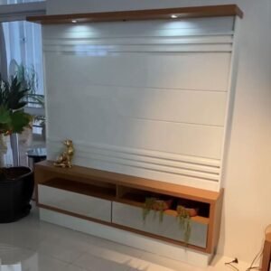 Home até 65" Sara TB178E Off White/Freijó - DALLA COSTA