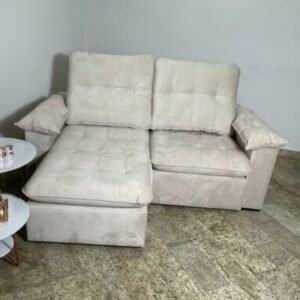 Sofá Retrátil e Reclinável Imperial 2,30 m Bege - IMPÉRIO ESTOFADOS (PROMOÇÃO - LEVE AVARIA)