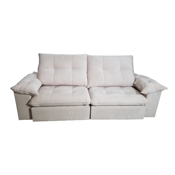 Sofá Retrátil e Reclinável México 2,50 m Bege – LEO DECOR (PROMOÇÃO - LEVE AVARIA) - Imagem 3