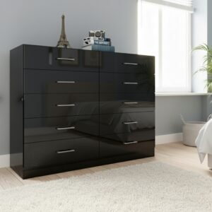 Cômoda 10 Gavetas Caribe Preto - FELLICCI