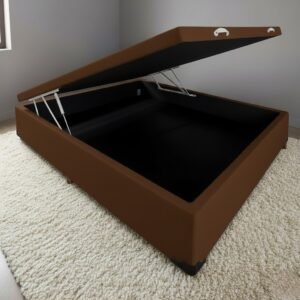 Base Box Casal Baú Corino Marrom - ALTO NÍVEL CAMAS E COLCHÕES