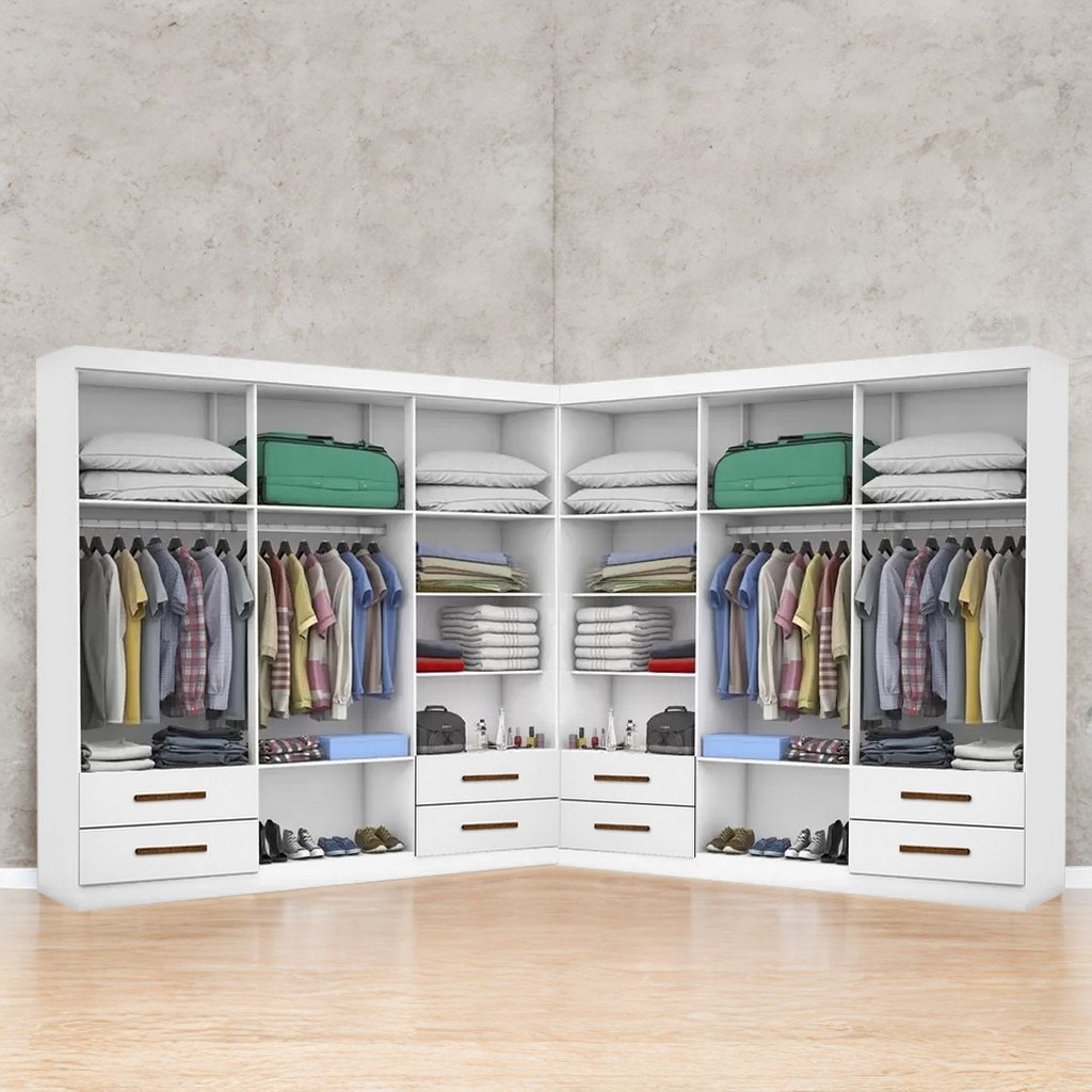 Closet Hércules 1,77 m x 1, 77 m Branco – CARIOCA MÓVEIS