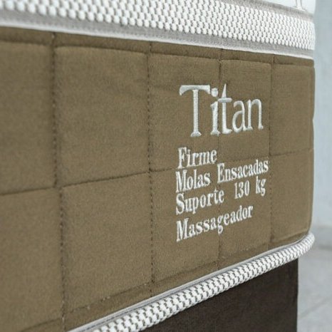 Colchão Casal Massageador Titan/Thor 34 cm D28 Molas Ensacadas + Base Box Simples Corino Preto – VIERO + BIOSTAR - Imagem 3